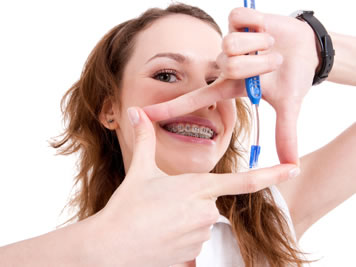 brushing and flossing